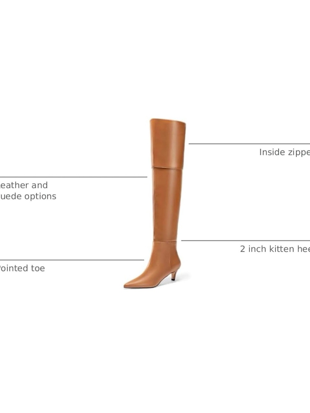 Women's Tall Over-the-Knee Boot - Tan - Picture 2 of 8